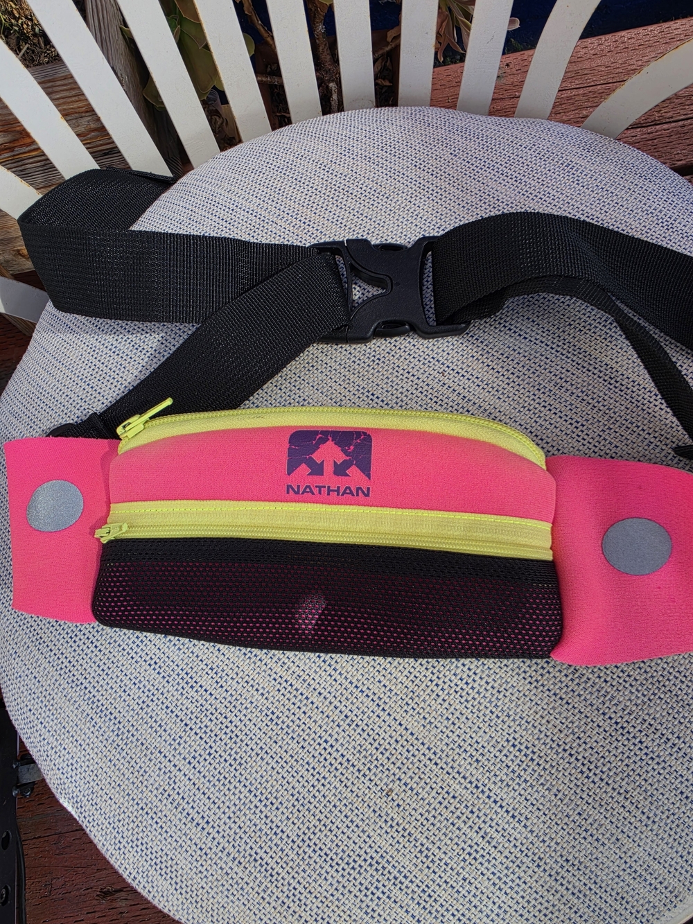 Nathan Neon Pink & Yellow Reflective Waist Pack